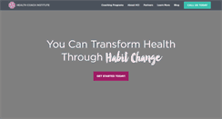 Desktop Screenshot of healthcoachinstitute.com