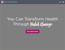 Tablet Screenshot of healthcoachinstitute.com